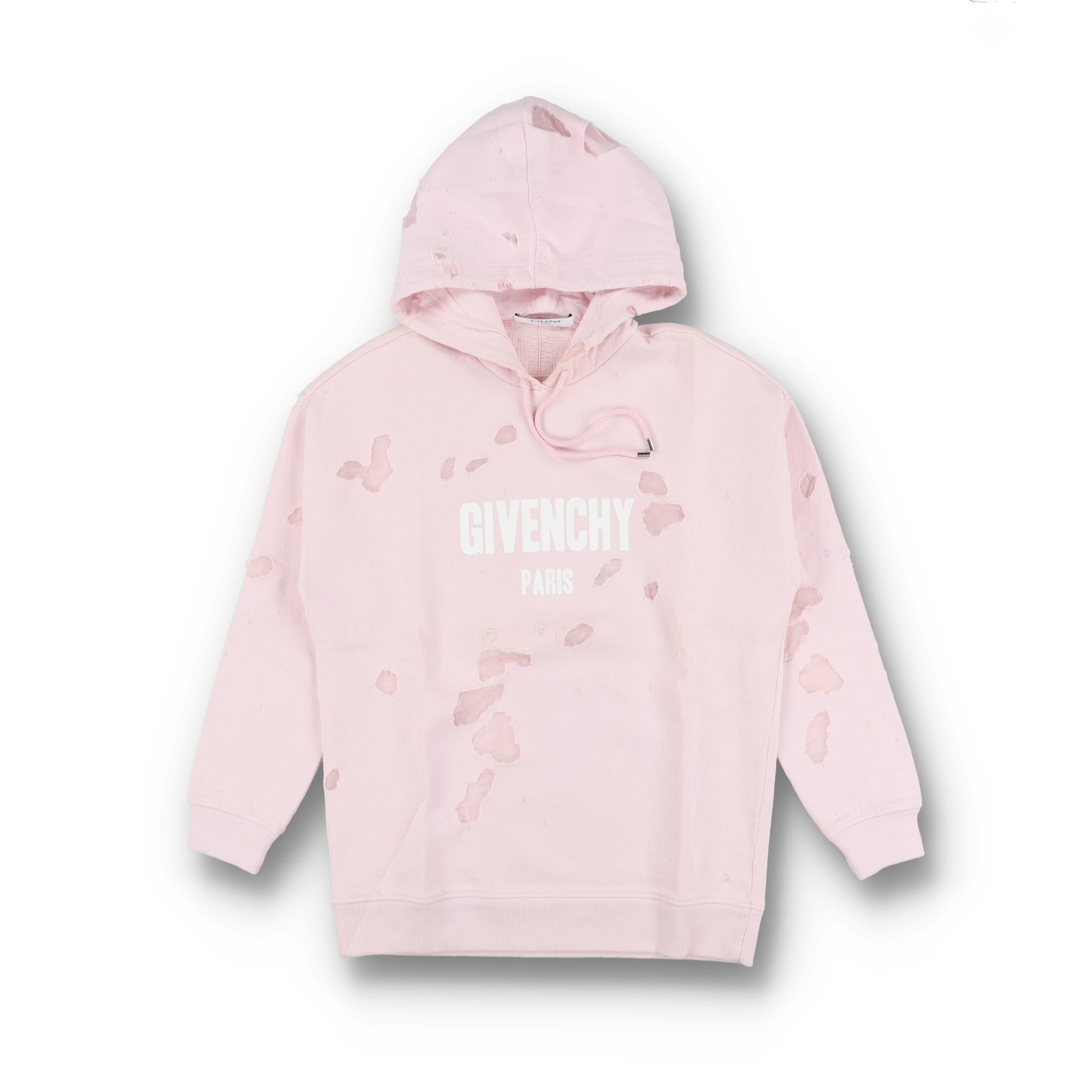 Givenchy Pink Destroyed Logo Oversized Hoodie – Balewink