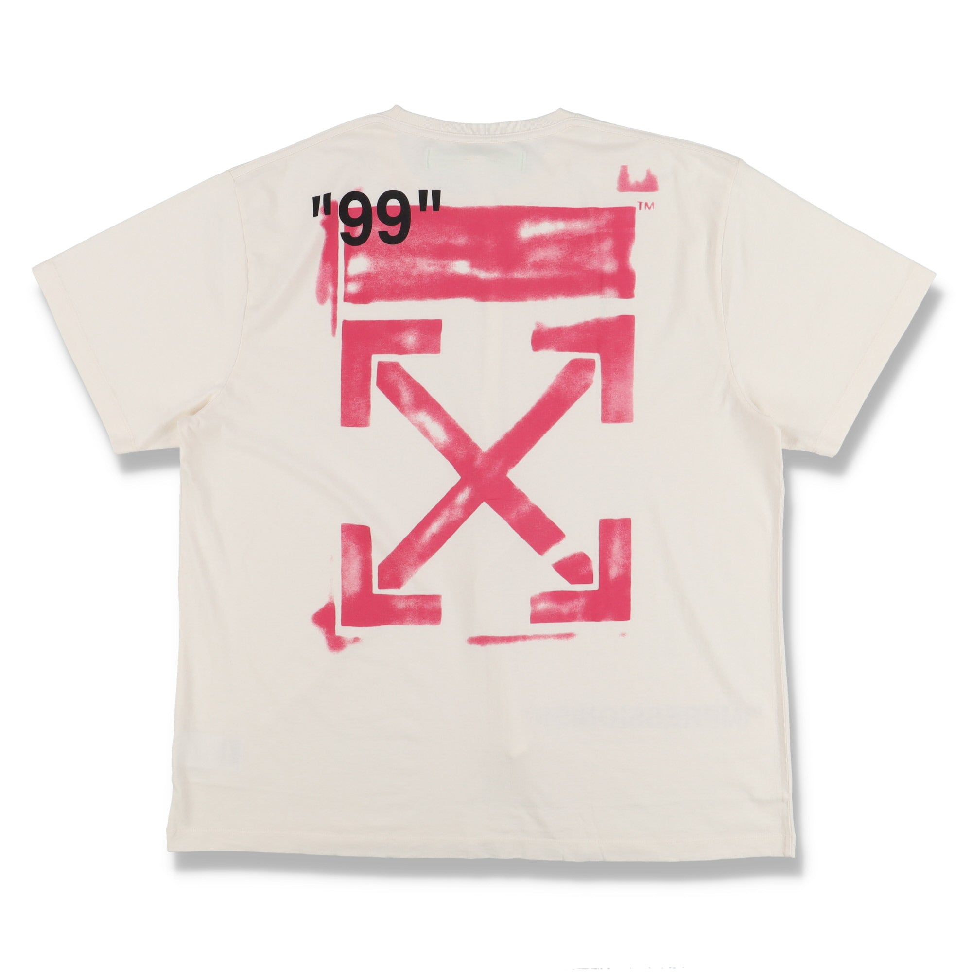 White Pink T Off White HOT Pink Off White Impressionism T Shirt