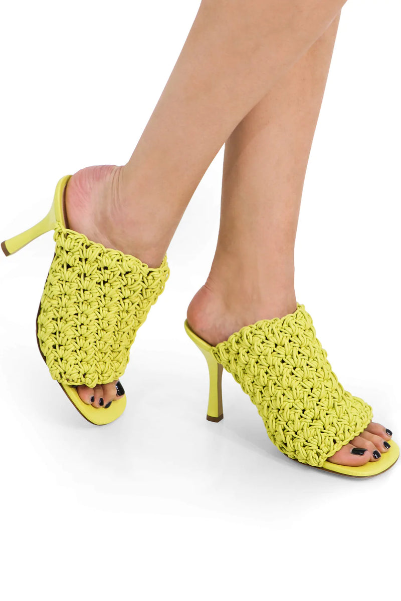 Bottega Veneta Pear BV Board Crochet Leather Mules Balewink