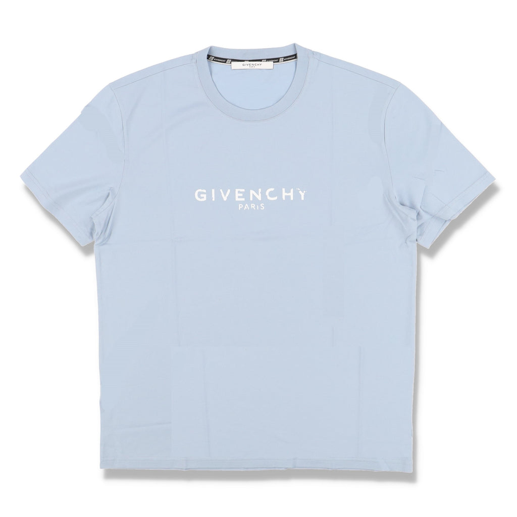 Givenchy Light Blue Blurred Logo T-shirt