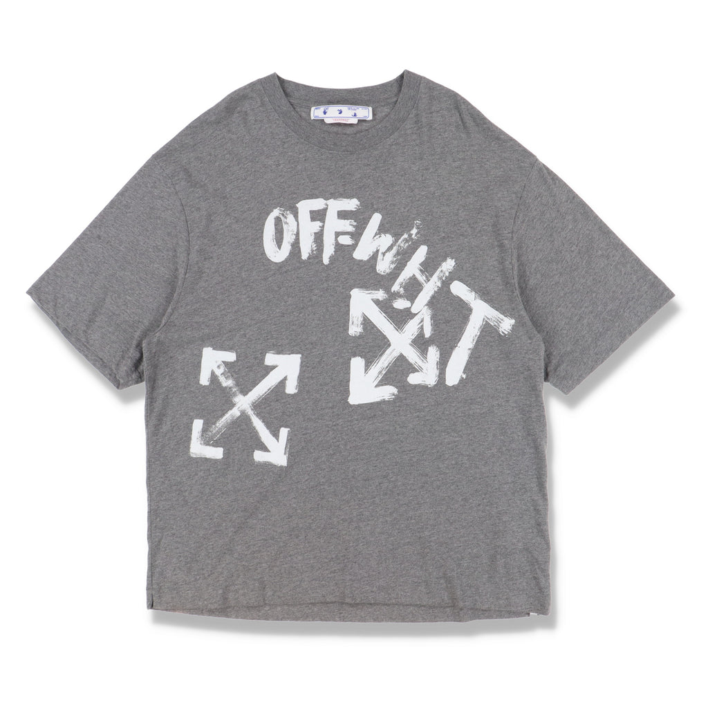 Off-White Grey Painted Arrows Skate Logo T-shirt