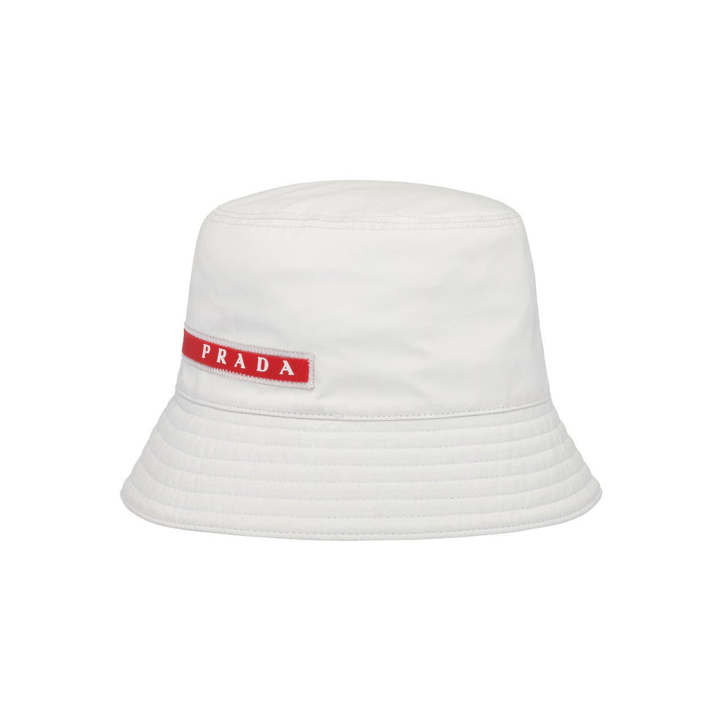 Prada White Linea Rossa Bucket Hat