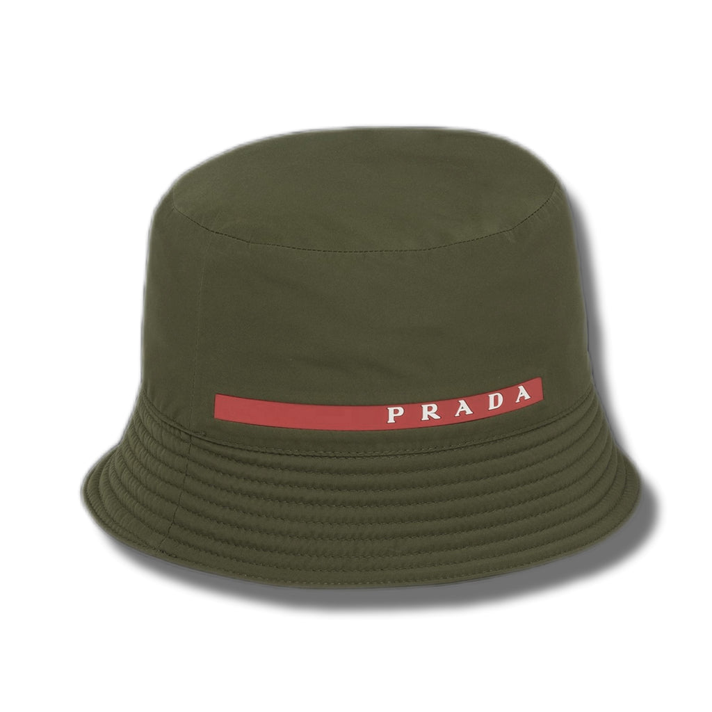 Prada Military Green Linea Rossa Bucket Hat