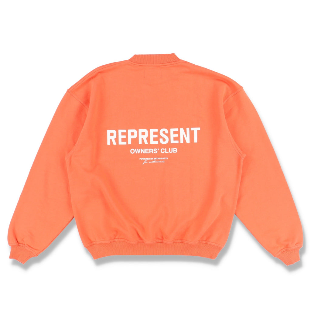Represent Clo. Coral Orange Owners Club Logo Sweatshirt