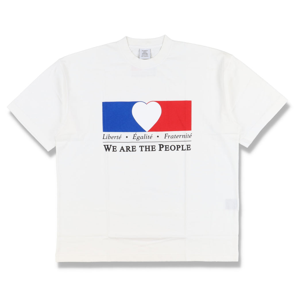 Vetements White We Are The People Heart Oversized T-Shirt