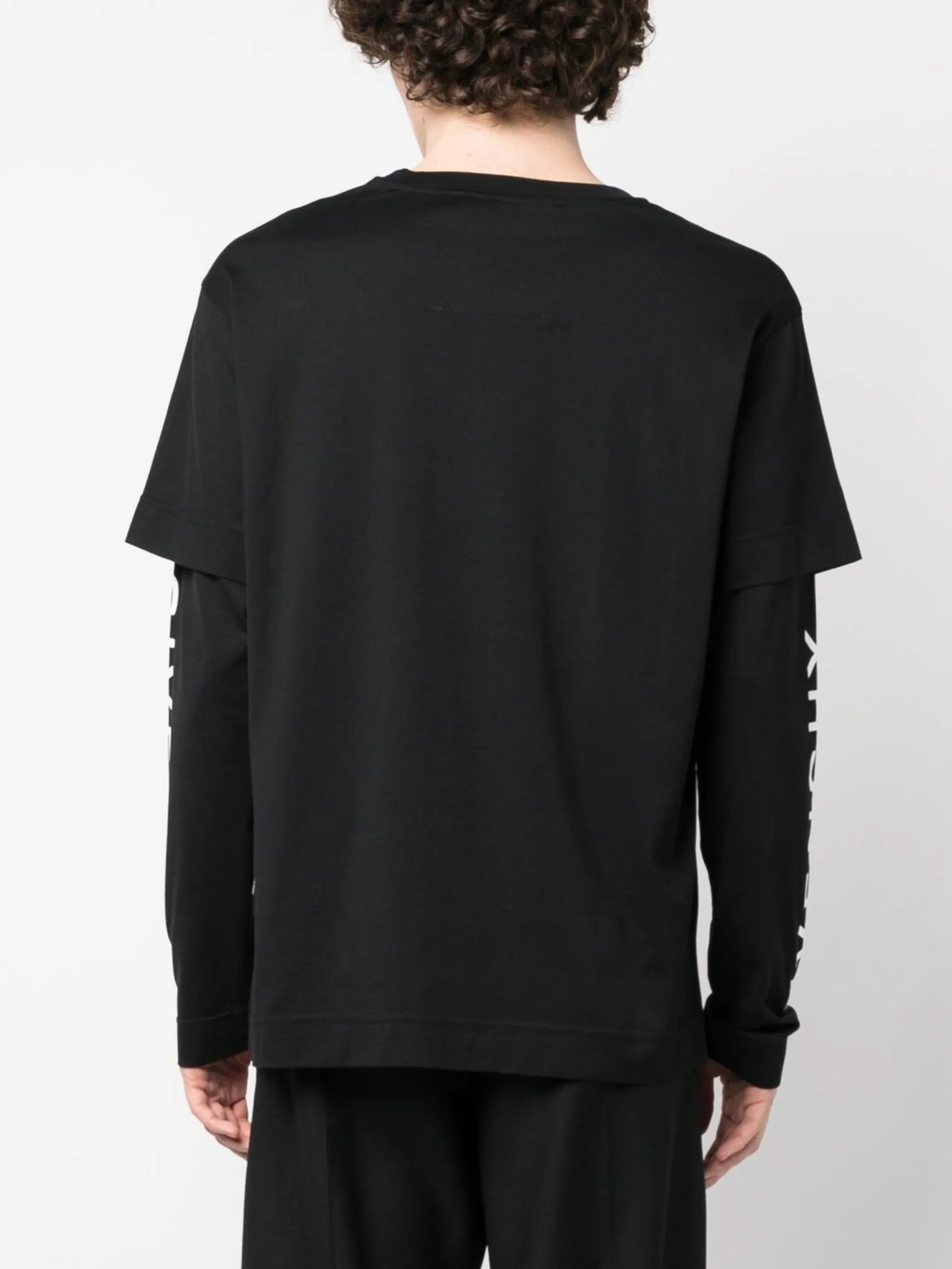 Givenchy Black Double Layered Sleeve Logo Oversized T-Shirt – Balewink