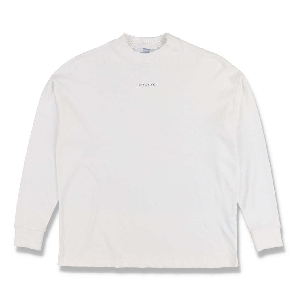 1017 ALYX 9SM White Visual Logo Oversized Long Sleeve T-Shirt