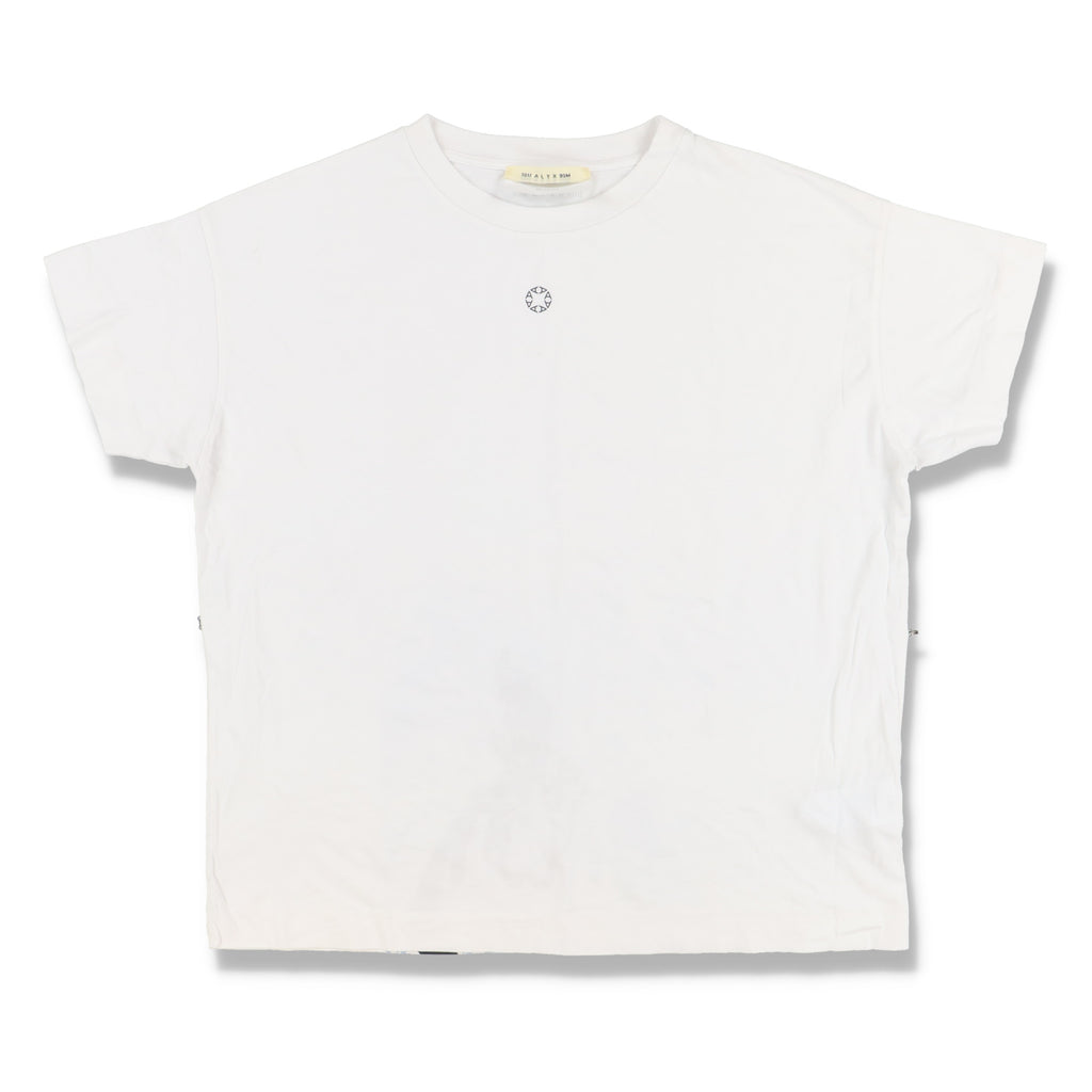 1017 ALYX 9SM White Hook and Eye Printed Logo T-Shirt