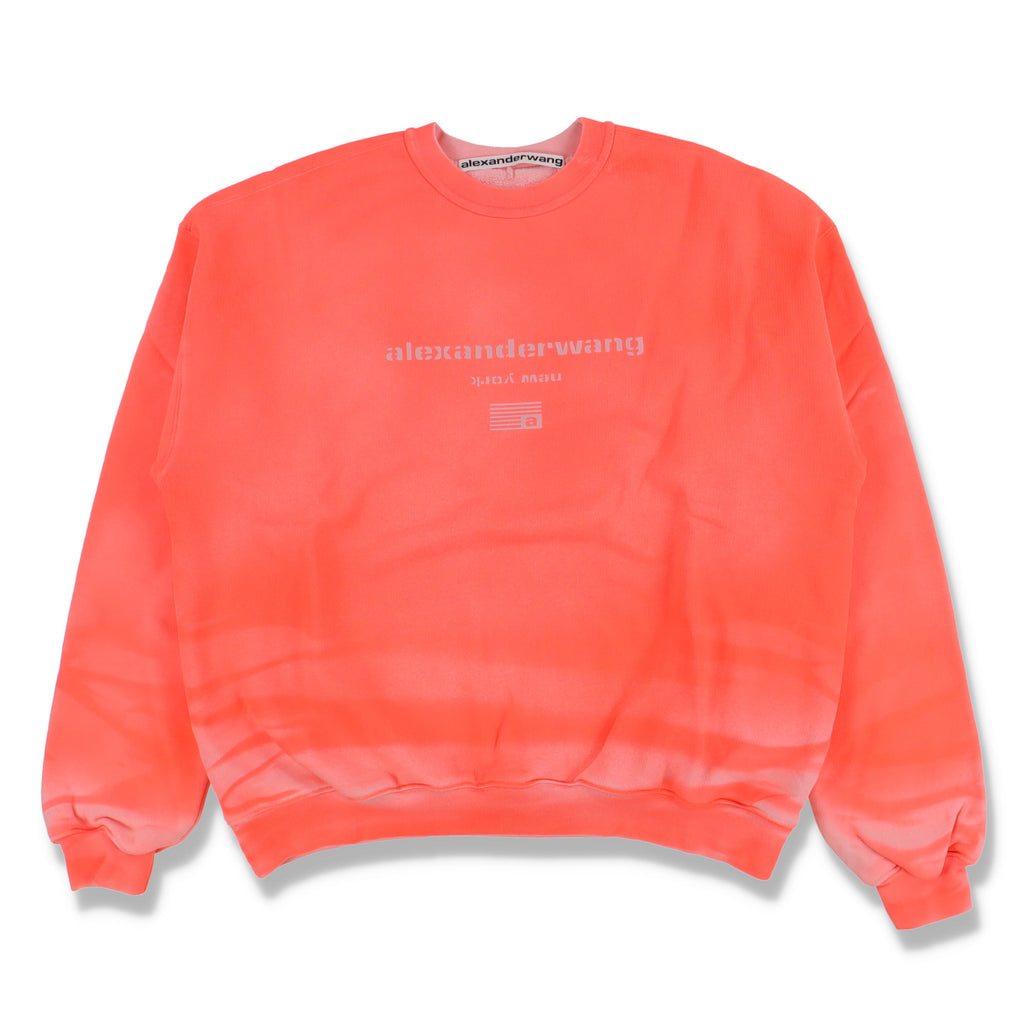 Alexander Wang Pink Tie Dye Oversized Logo Sweatshirt
