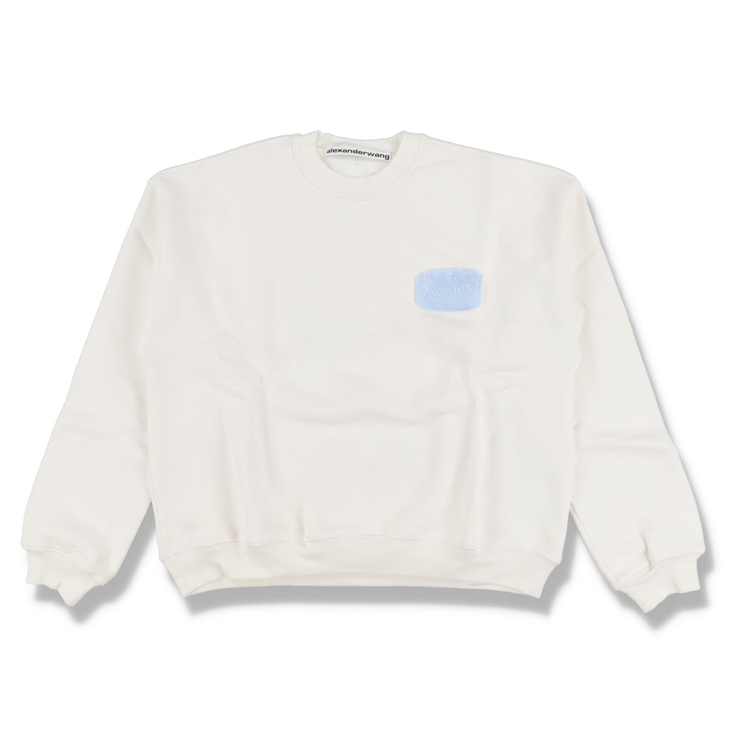 Alexander Wang White Soap Logo Oversized Sweatshirt