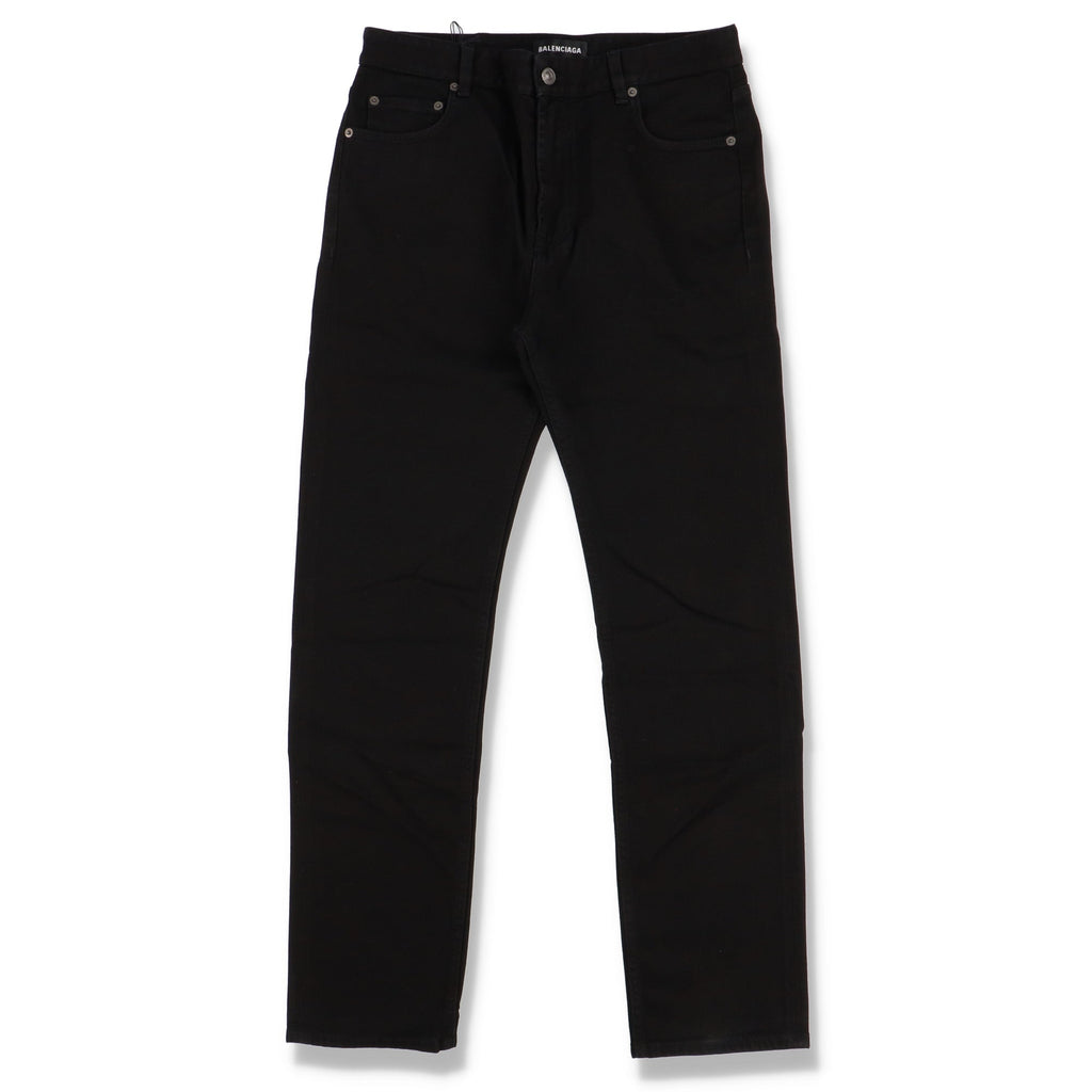 Balenciaga Pitch Black Straight-Leg Jeans