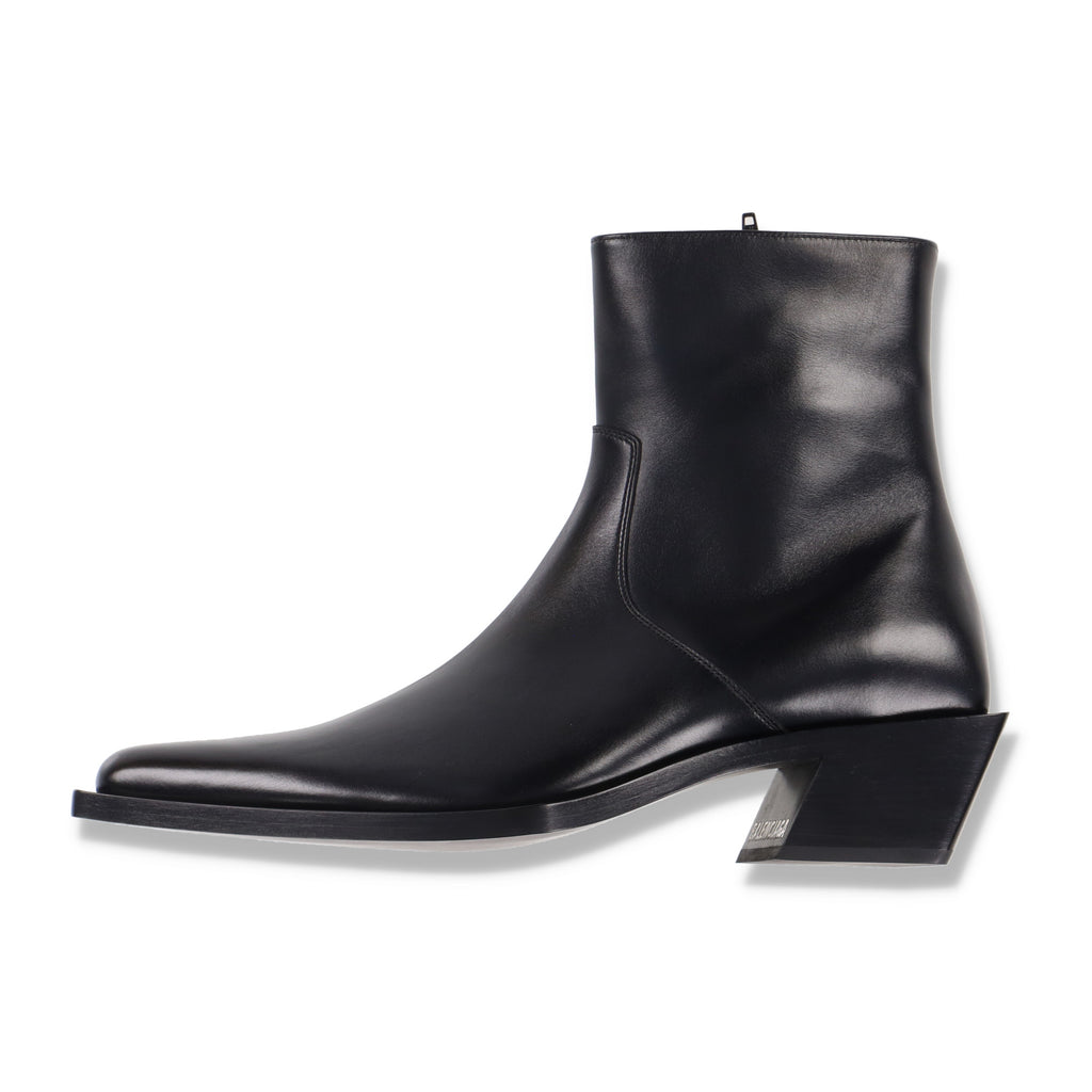 Balenciaga Black Tiaga 45 Heel Logo Boots