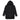 Balmain Black Contrast-Panel Wool-Blend Longline Hoodie