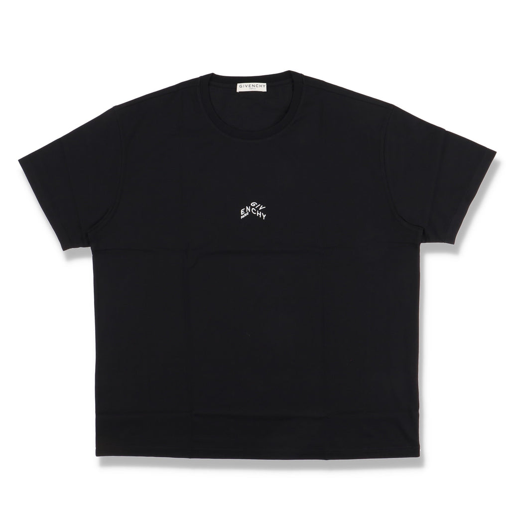 Givenchy Black Embroidered Refracted Logo T-shirt