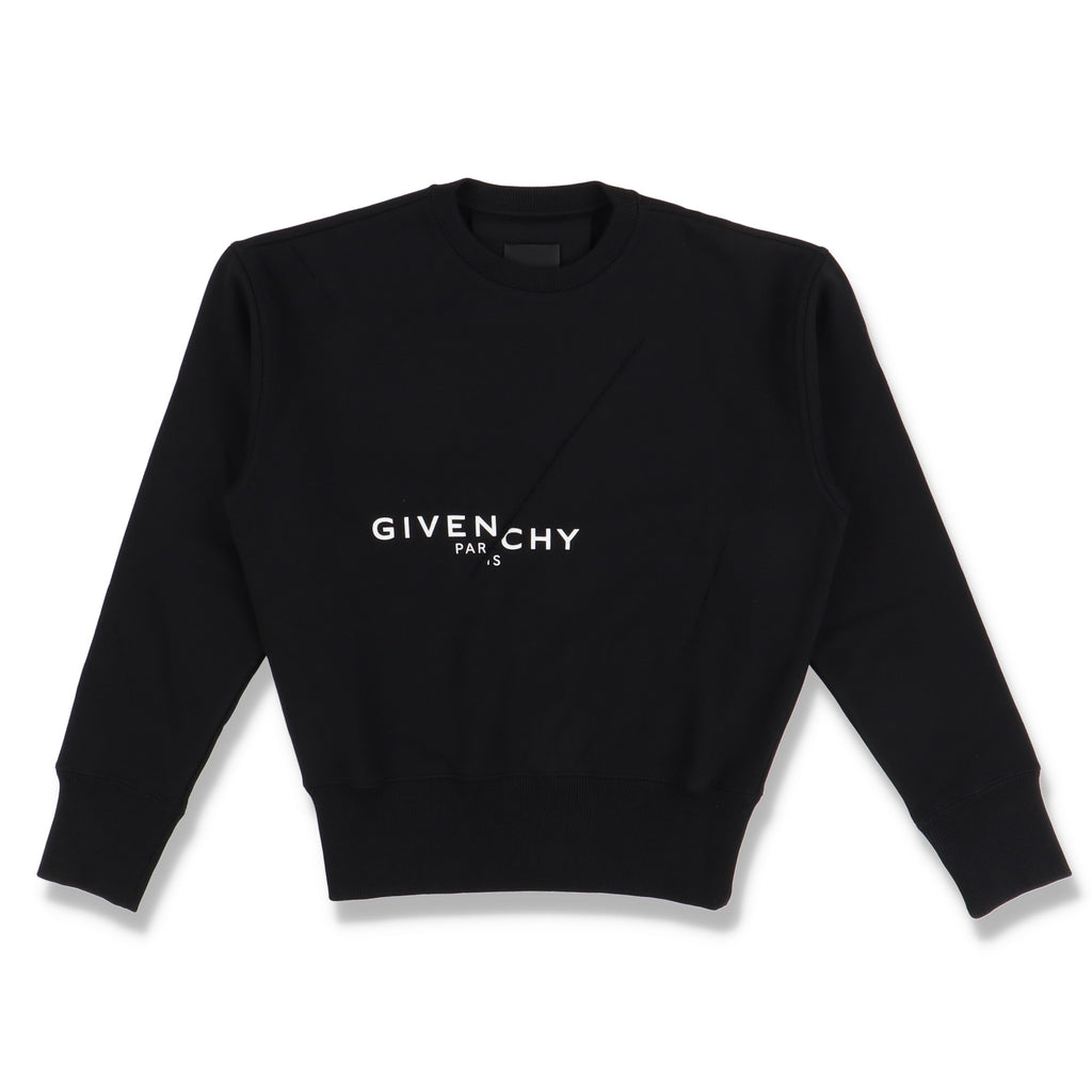 Givenchy 1 of 1 Black Slashed Logo Sweatshirt