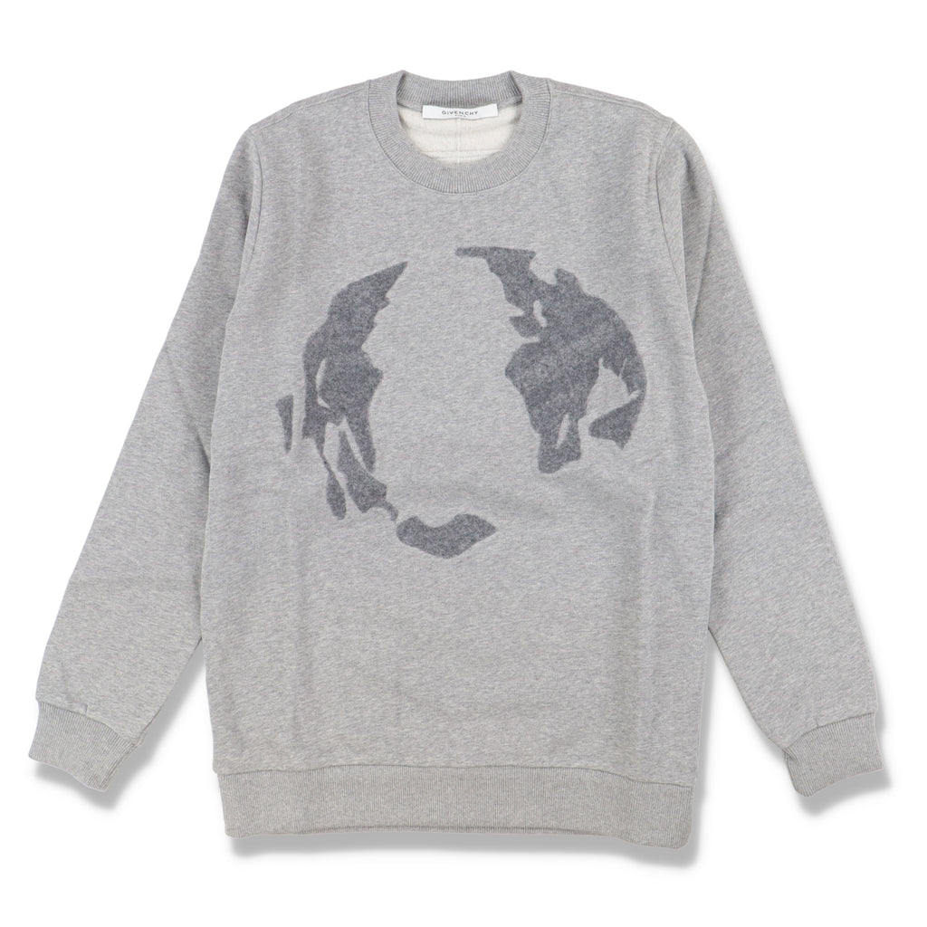 Givenchy 1 of 1 Grey Rottweiler Felt Shadow Sweatshirt