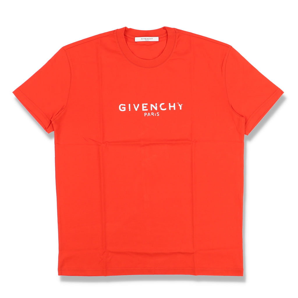 Givenchy Red Blurred Logo T-Shirt