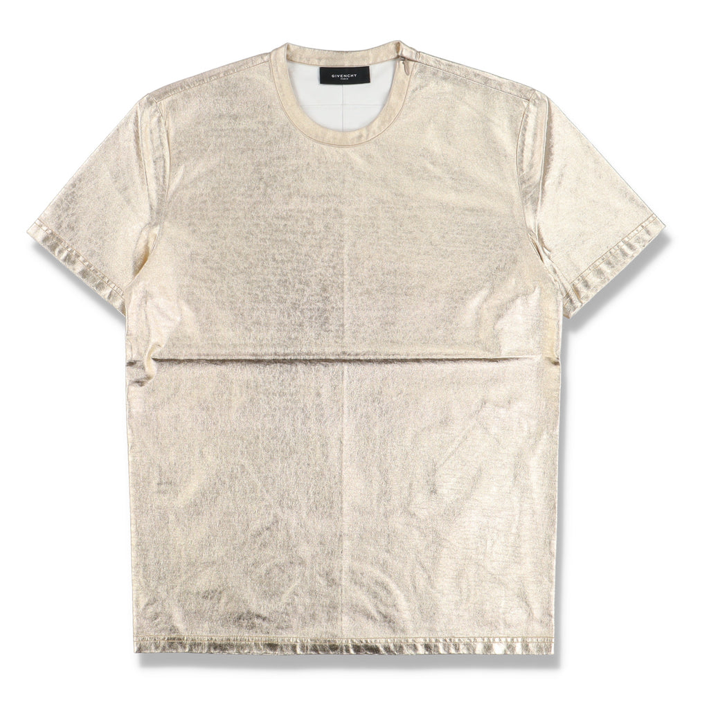 Givenchy Metallic Gold Shoulder Zip T-Shirt