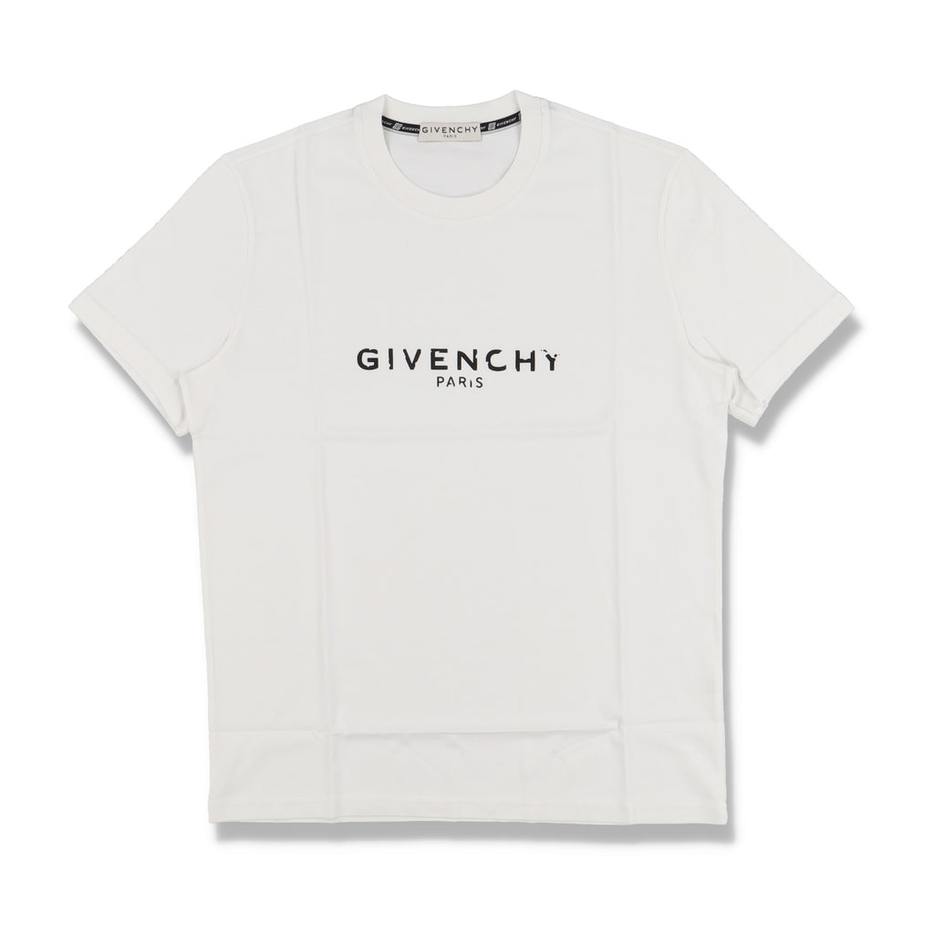 Givenchy White Blurred Logo T-Shirt