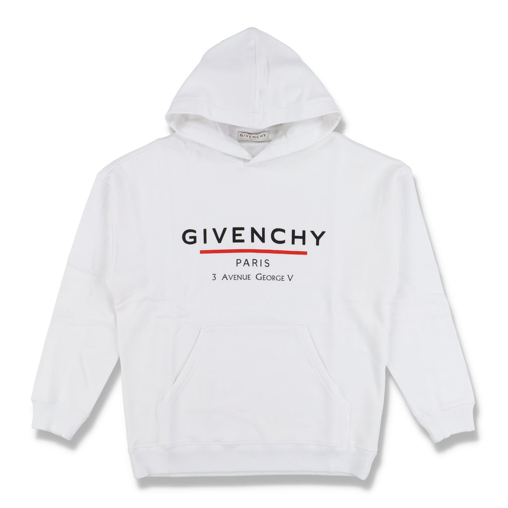 Givenchy White Address Logo Hoodie