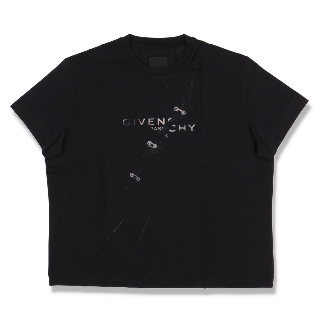 Givenchy Black Trompe L'oeil Logo Boxy T-Shirt