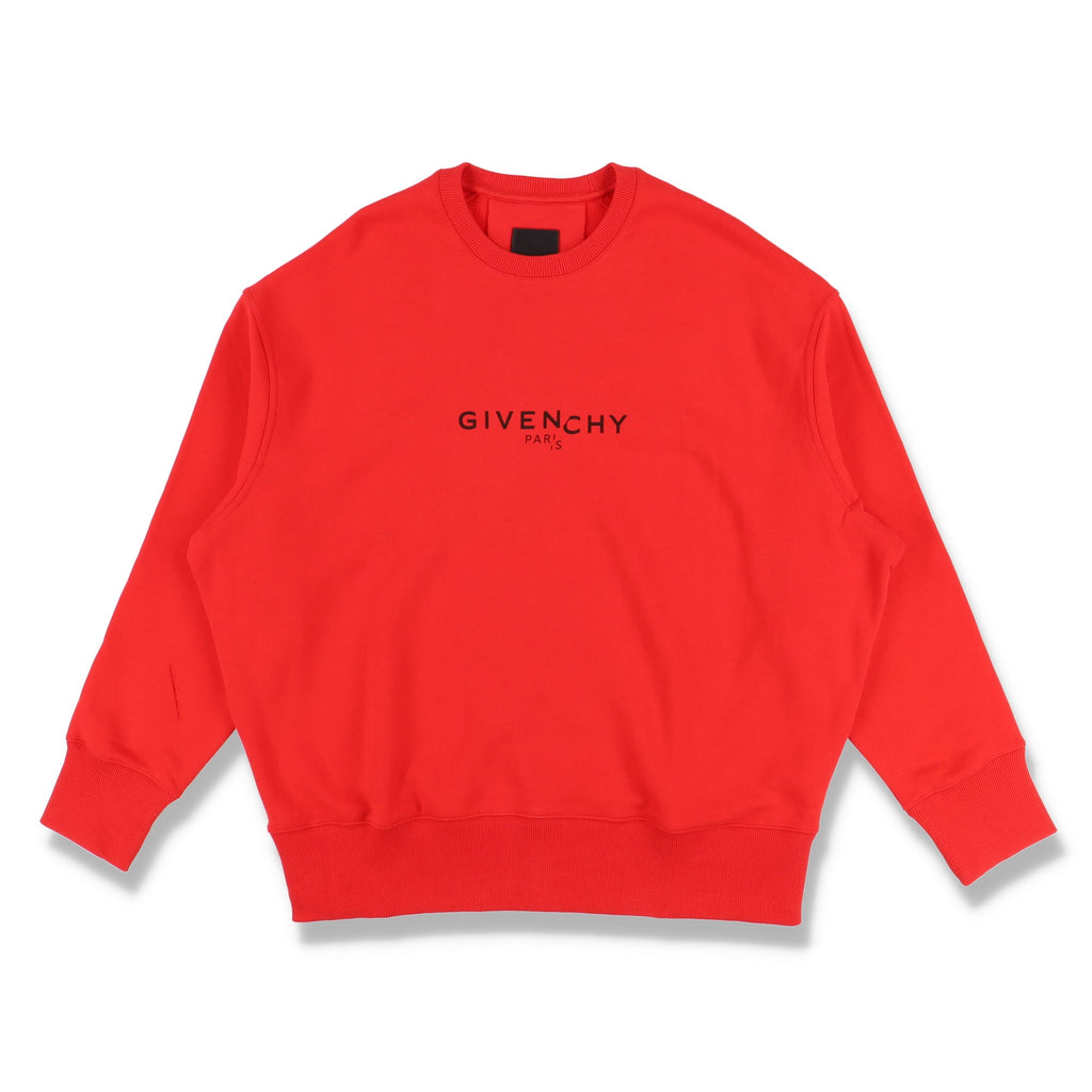 Givenchy 1 of 1 Red Slashed Logo Oversized Sweatshirt