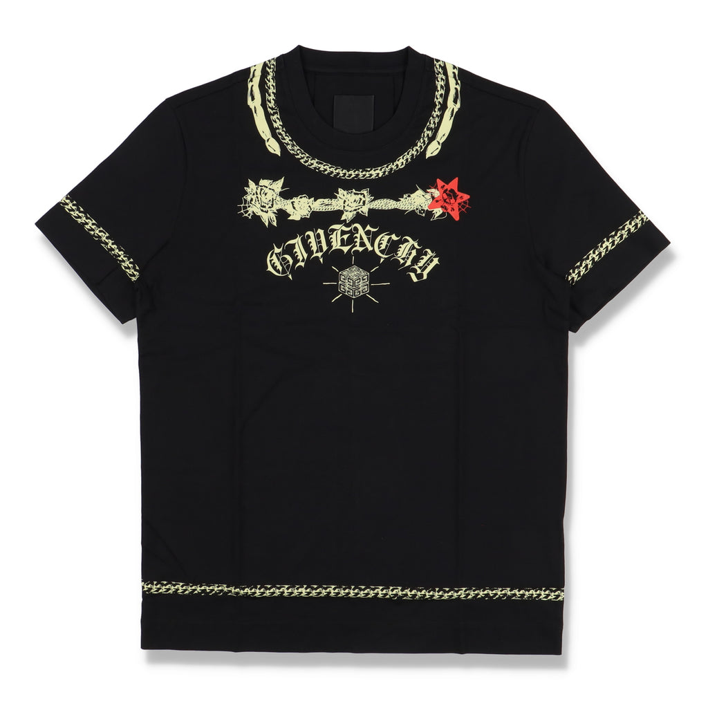 Givenchy Black Chain Scorpion Logo T-Shirt
