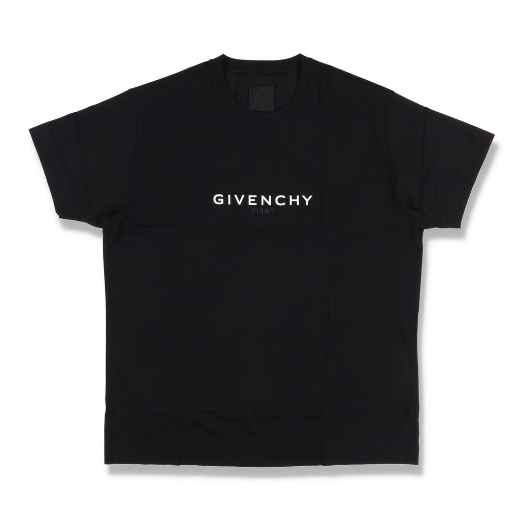 Givenchy Black Reverse Logo Oversized T-shirt