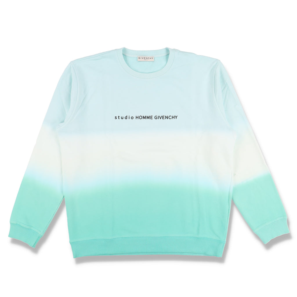 Givenchy Blue Gradient Studio Homme Logo Sweatshirt