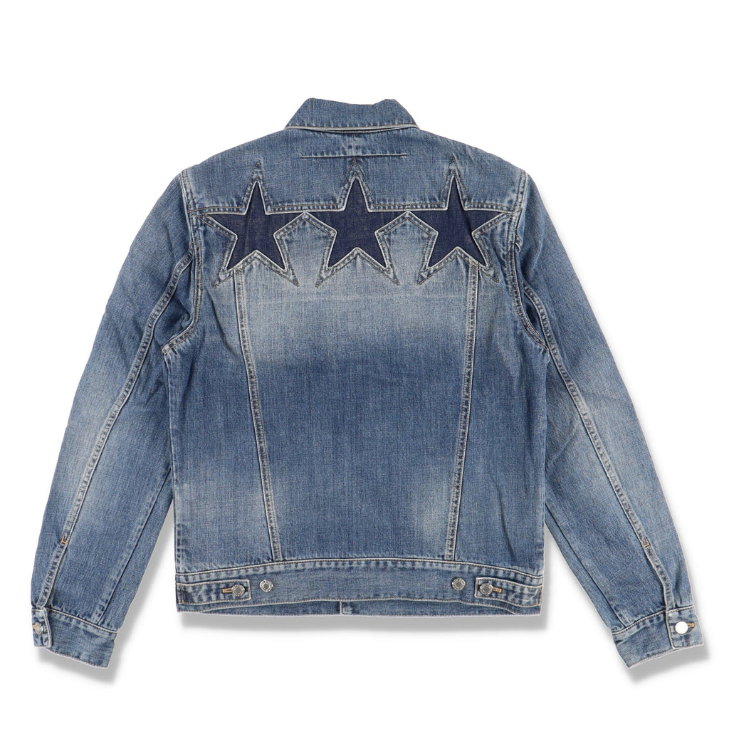Givenchy 1 of 1 Blue Star Cut-Out Denim Jacket