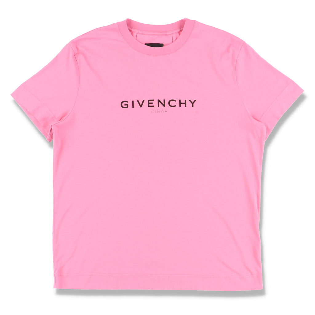 Givenchy Pink Reverse Logo Oversized T-Shirt