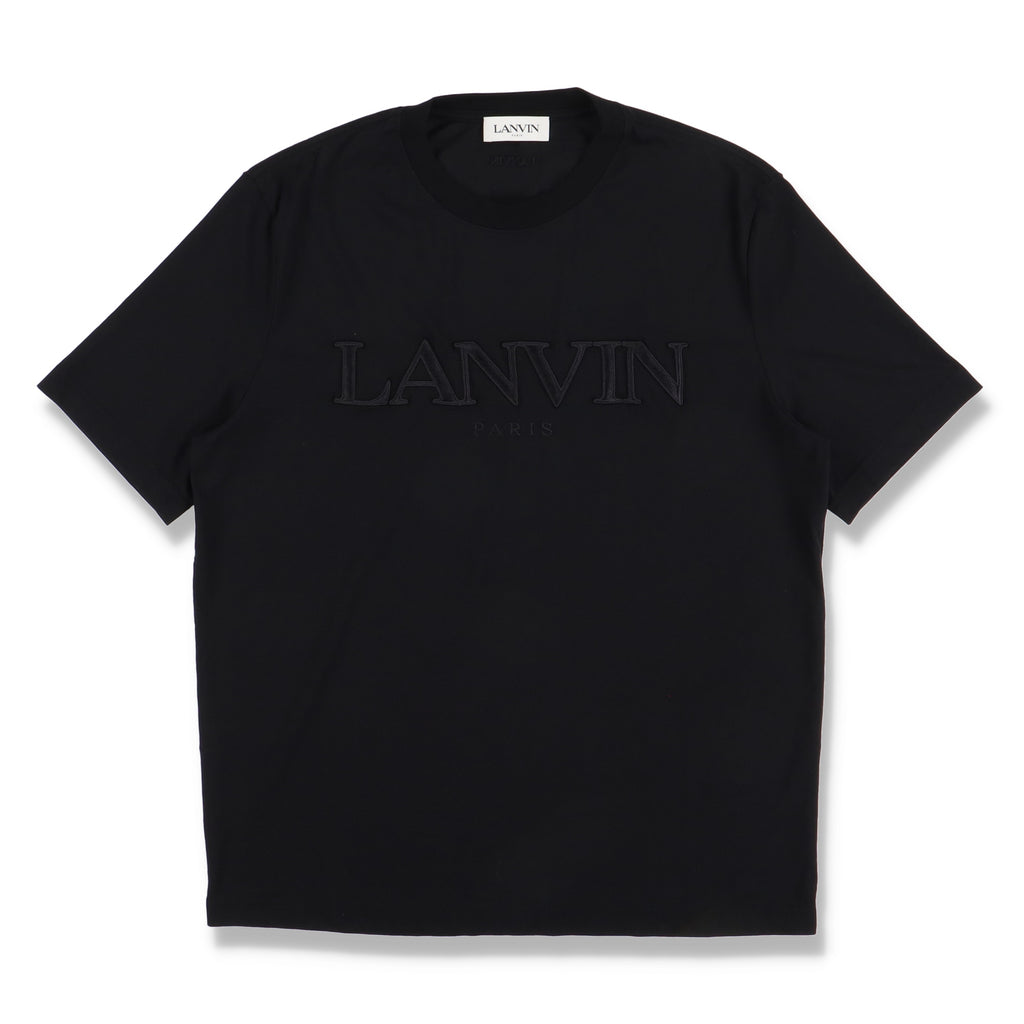 Lanvin Black Embroidered Logo T-shirt