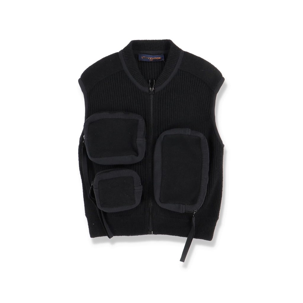 Louis Vuitton Black Lurex 3D Multi Pockets Vest