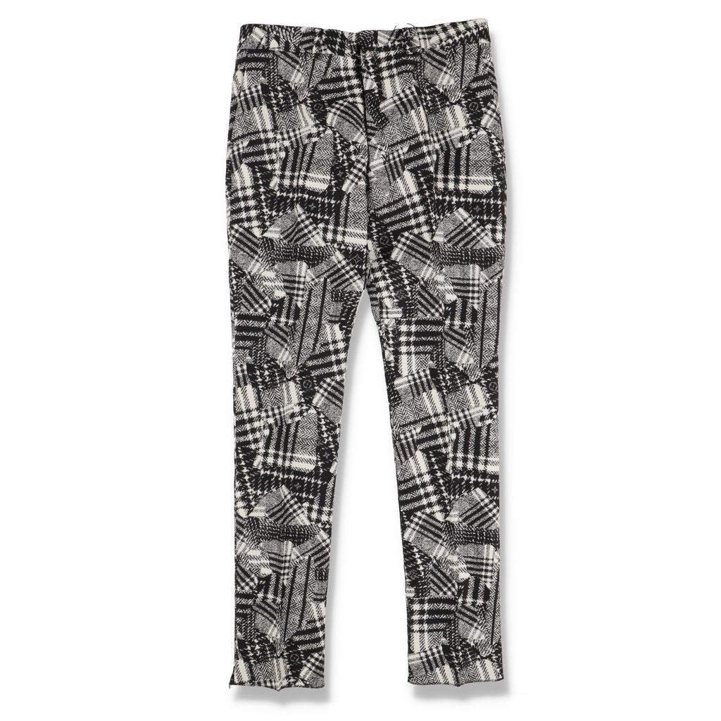 Louis Vuitton Black and White Check Patchwork Monogram Trousers