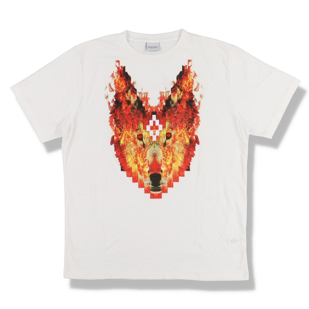 Marcelo Burlon White Fire Wolf T-Shirt