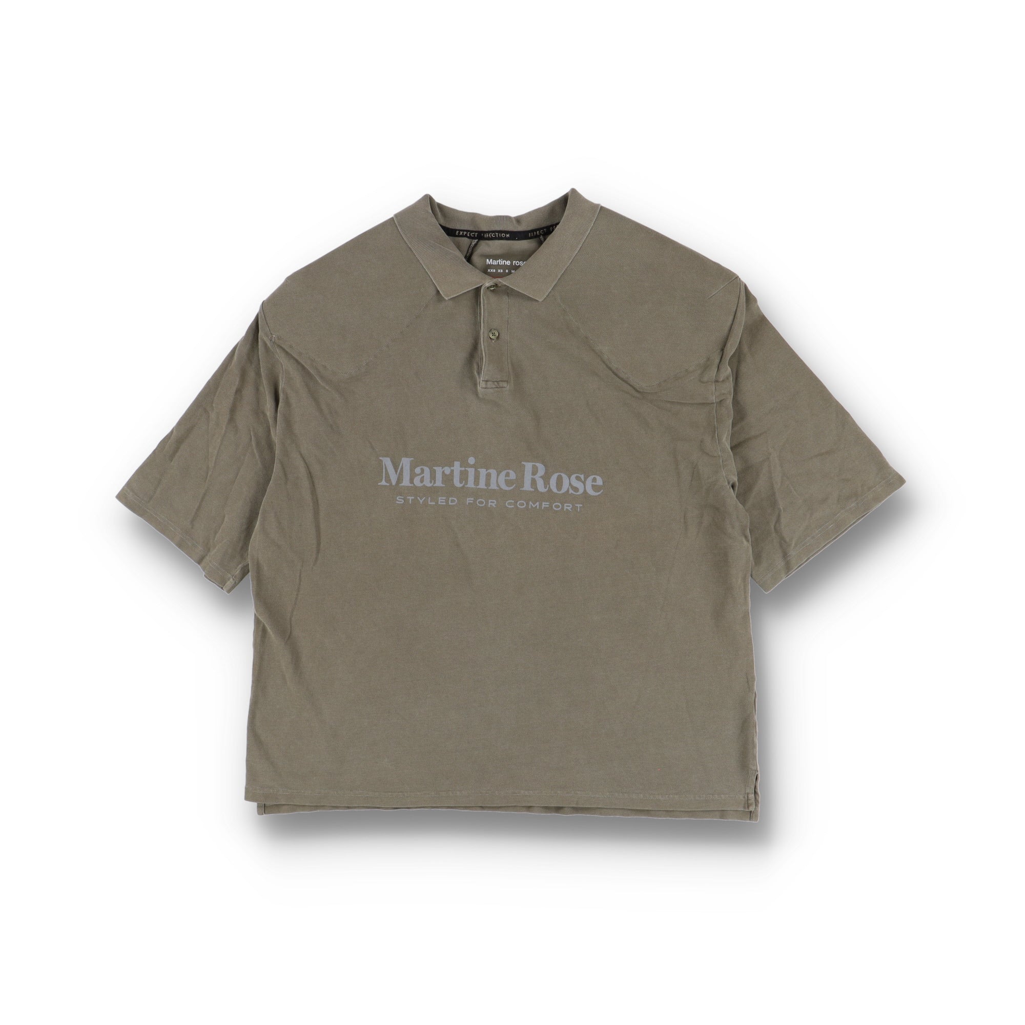 Martine Rose Green Logo Padded Shoulder Oversized Polo – Balewink