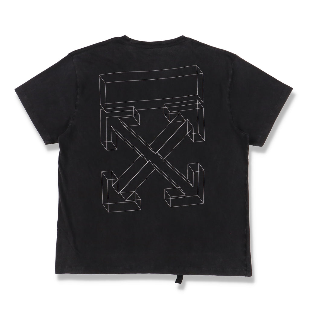 Off-White Washed Black 3D Arrows Oversized T-Shirt