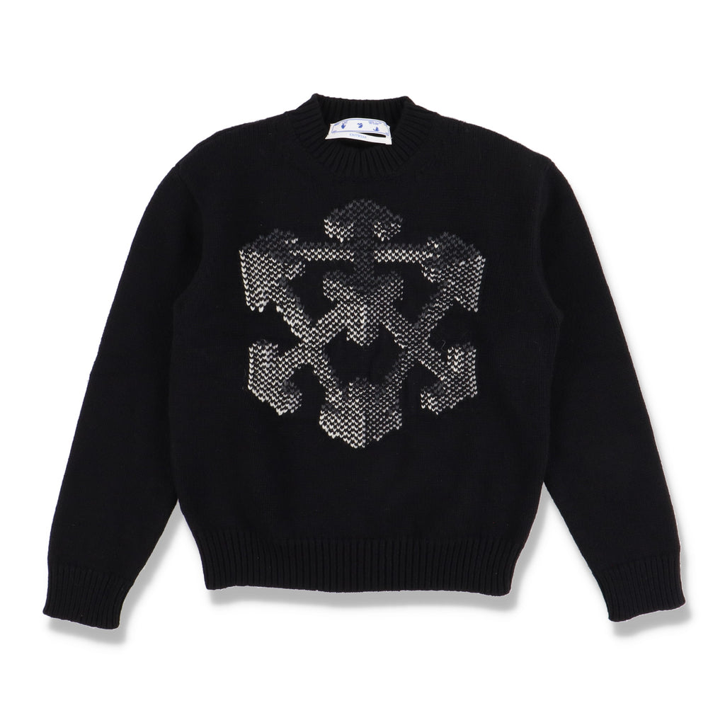 Off-White Black Chunky Knit 3D Arrows Sweater