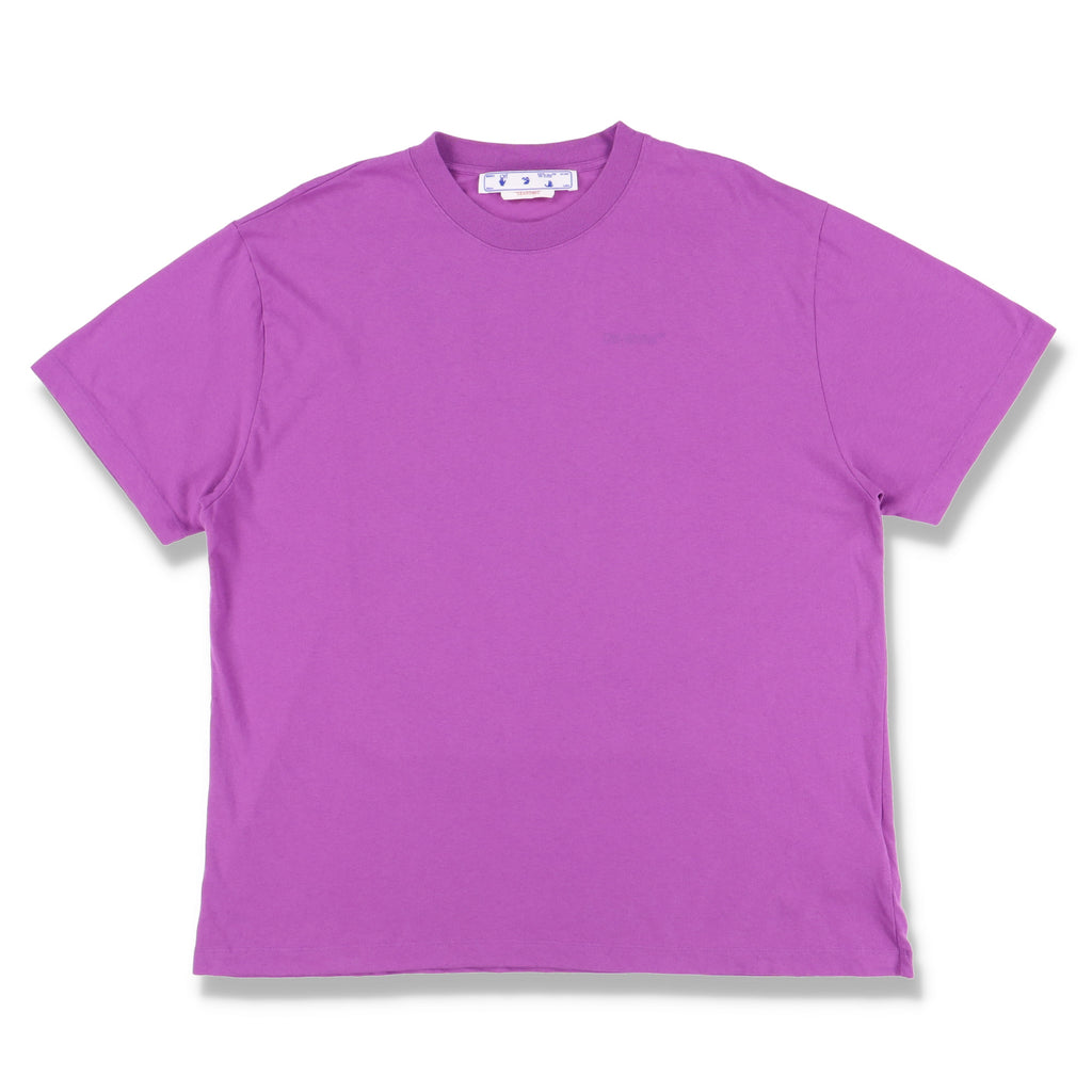 Off-White Purple Logo Rubber Diagonals T-shirt