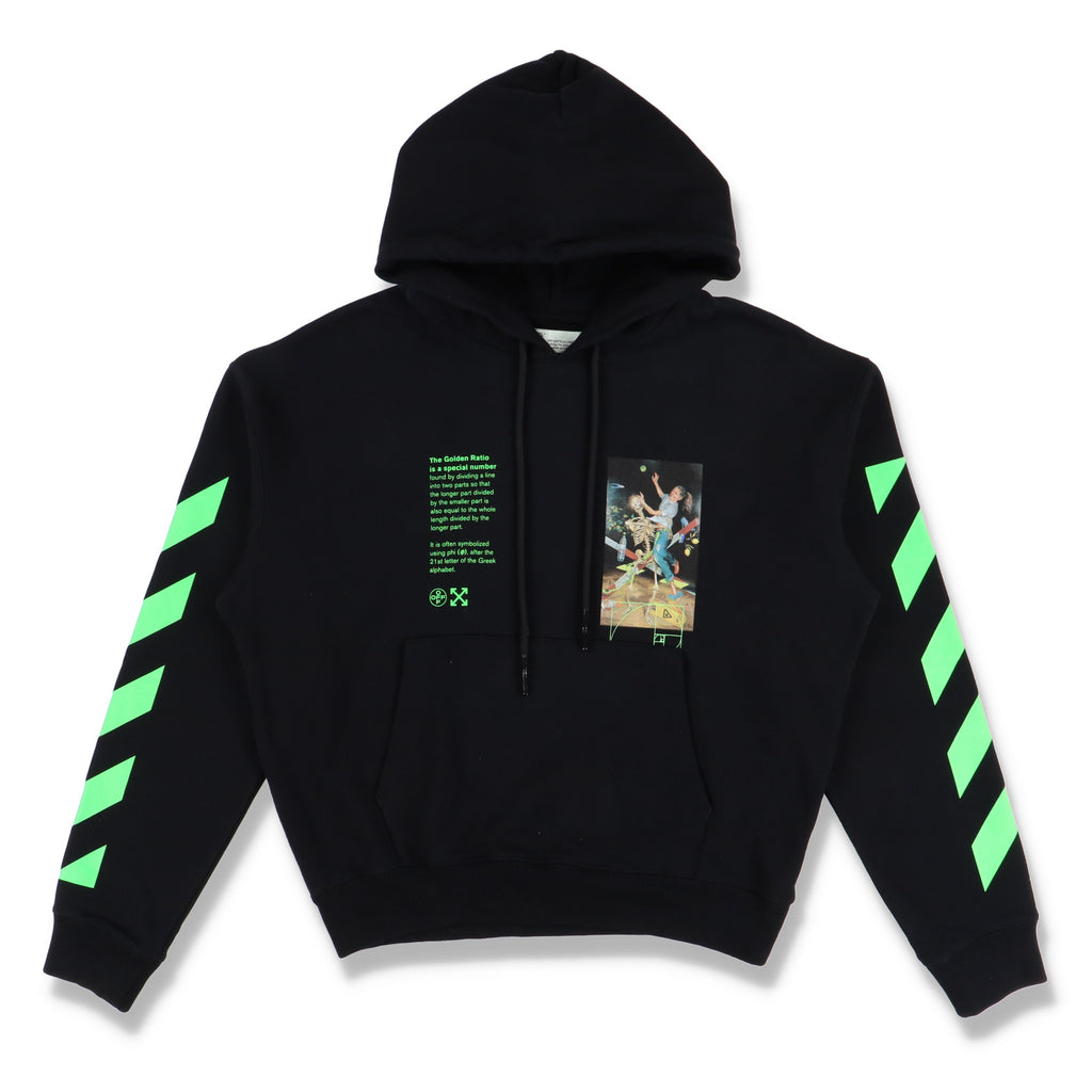 Off-White Black Pascal Skeleton Painting Oversized Hoodie