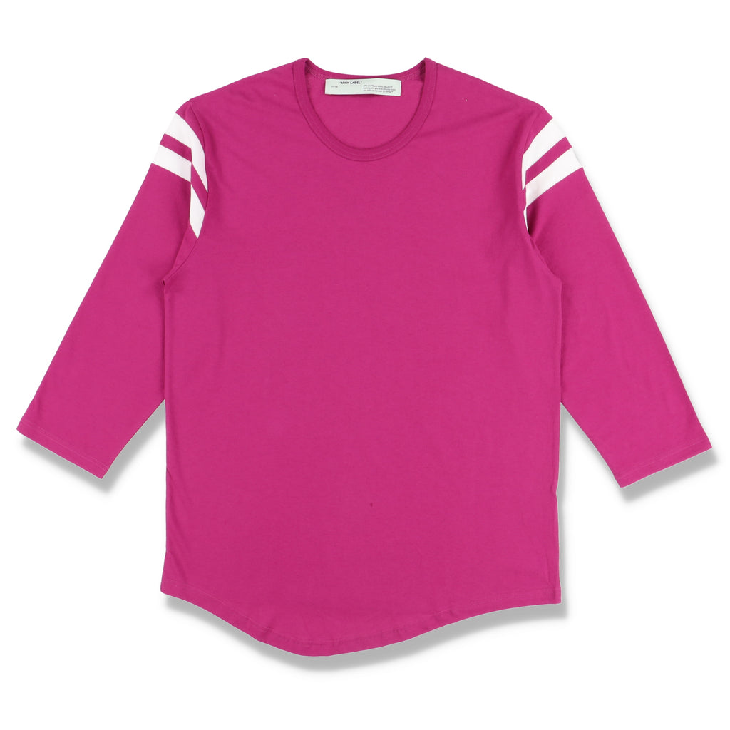 Off-White Pink Varsity 3/4 Sleeve T-shirt