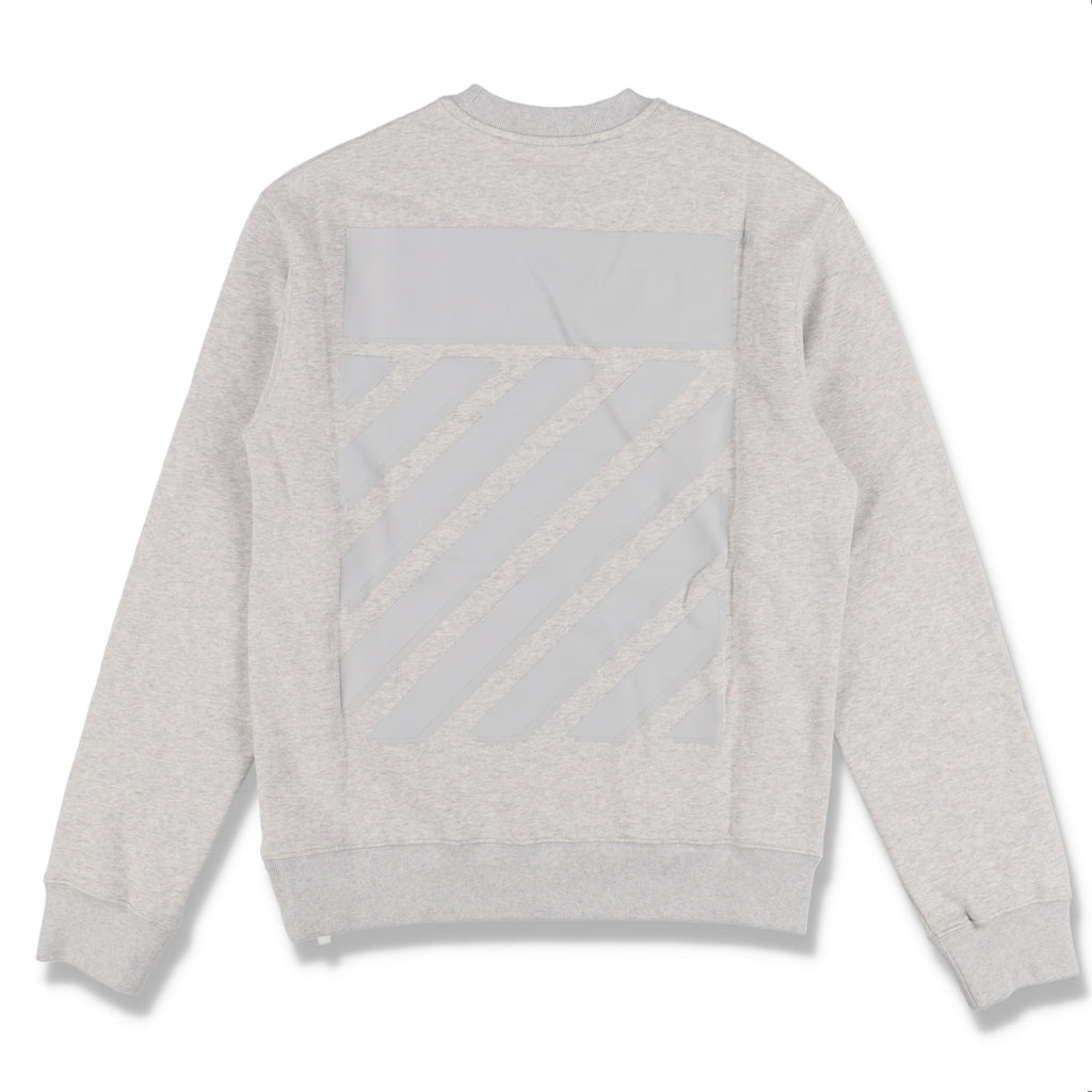 Off-White Grey Logo Rubber Diagonals Sweatshirt