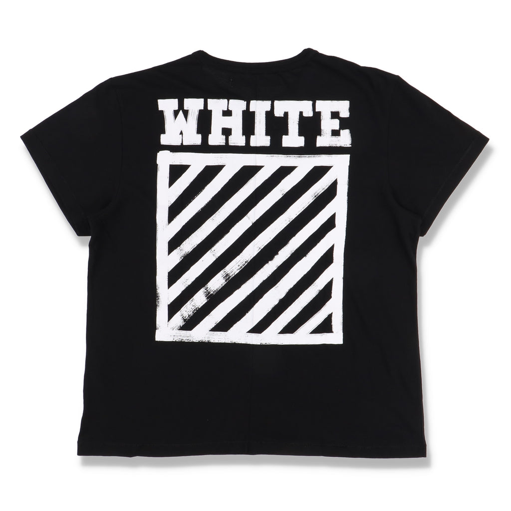 Off-White Black Brushed Diagonals Logo Oversized T-Shirt