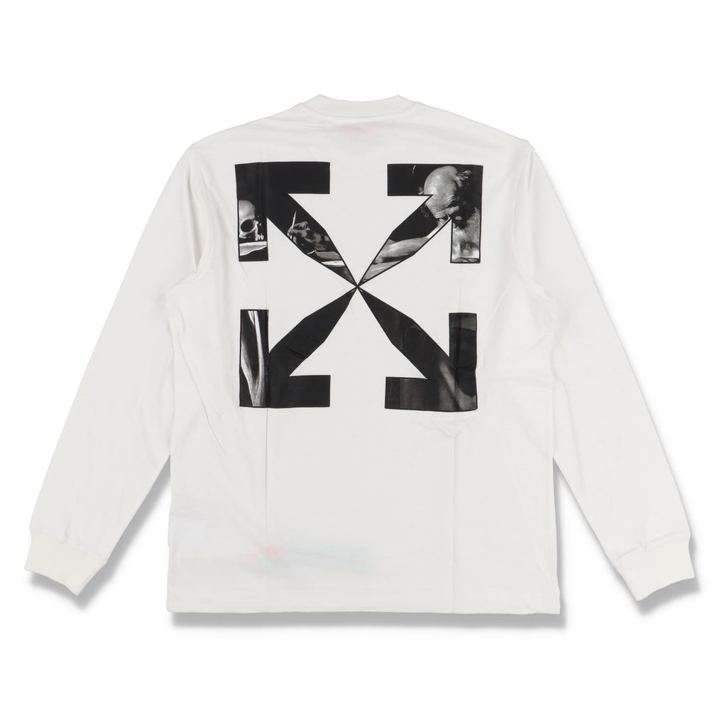 Off-White White Caravaggio Arrows Long Sleeve Skate T-Shirt