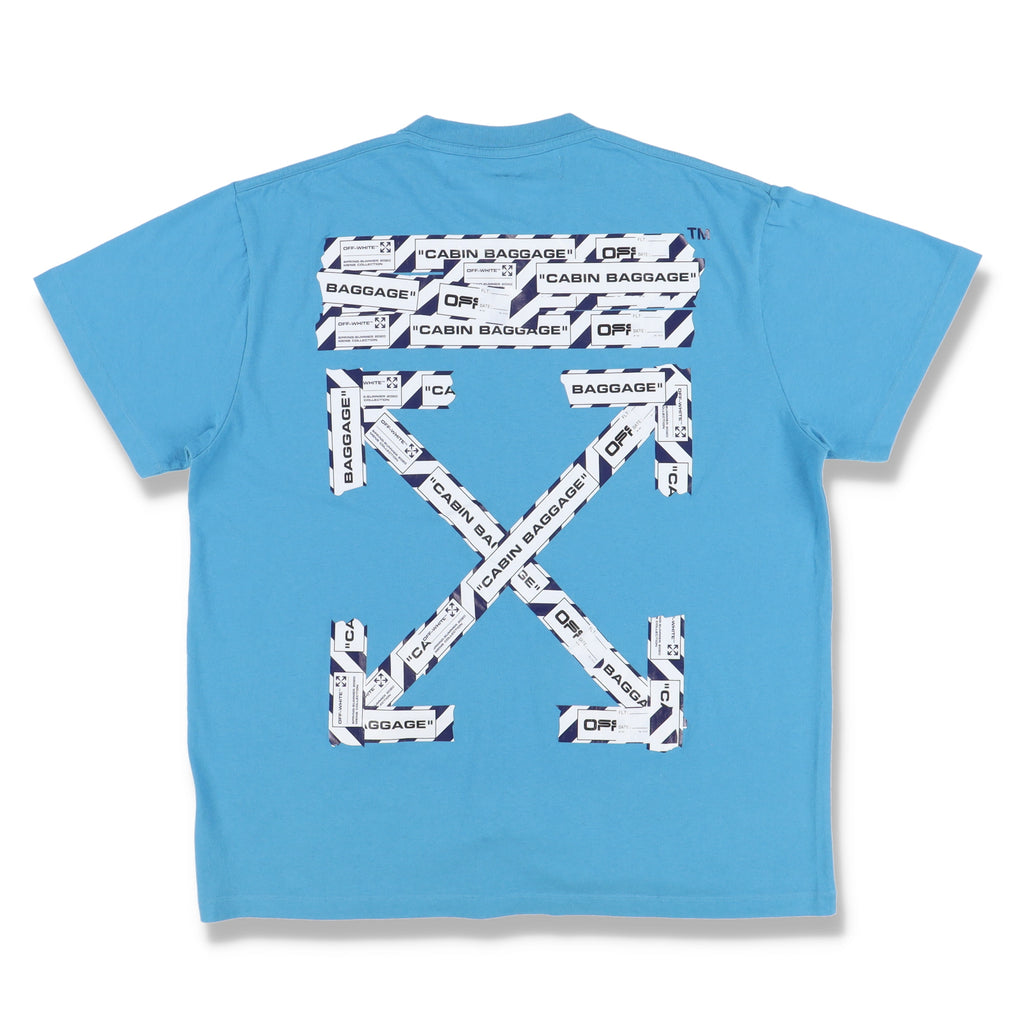 Off-White Blue Airport Tape Arrows Oversized T-Shirt