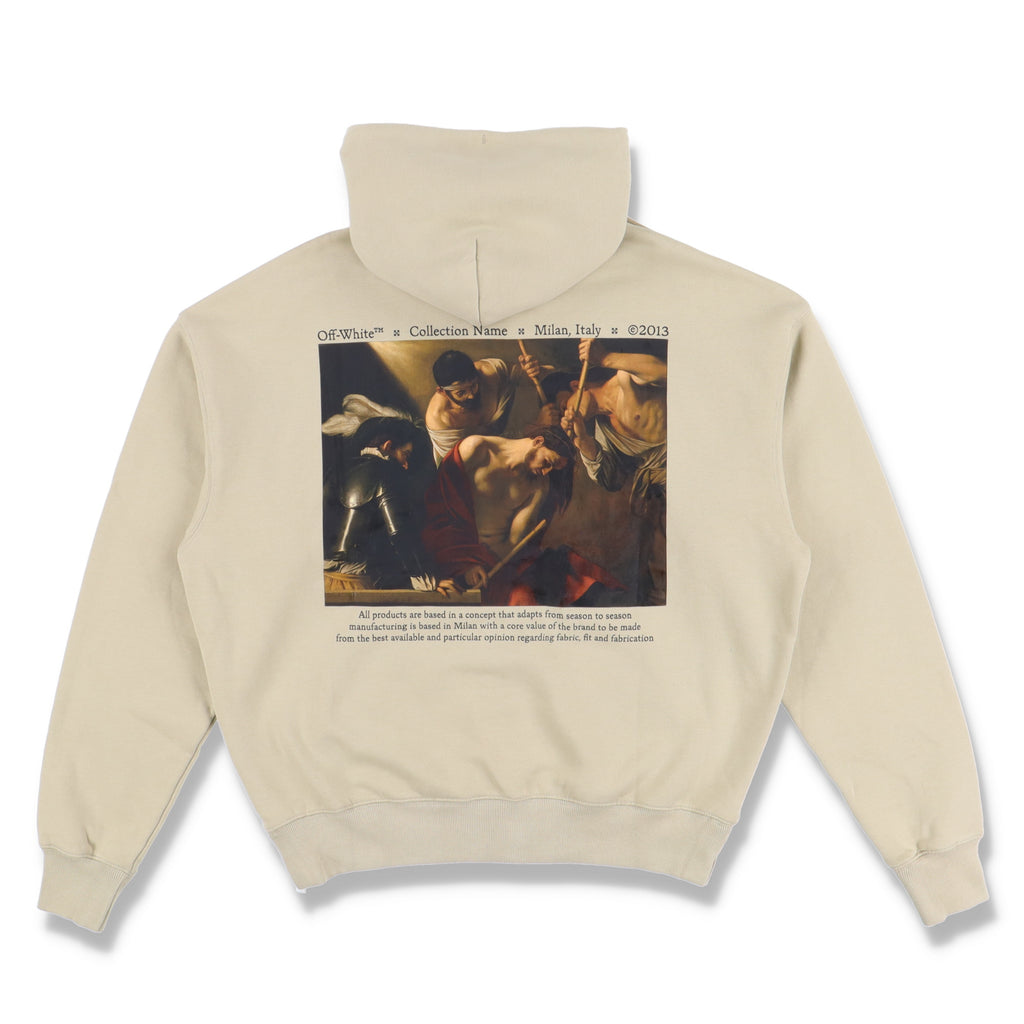 Off-White Sand Caravaggio Crowning Oversized Hoodie