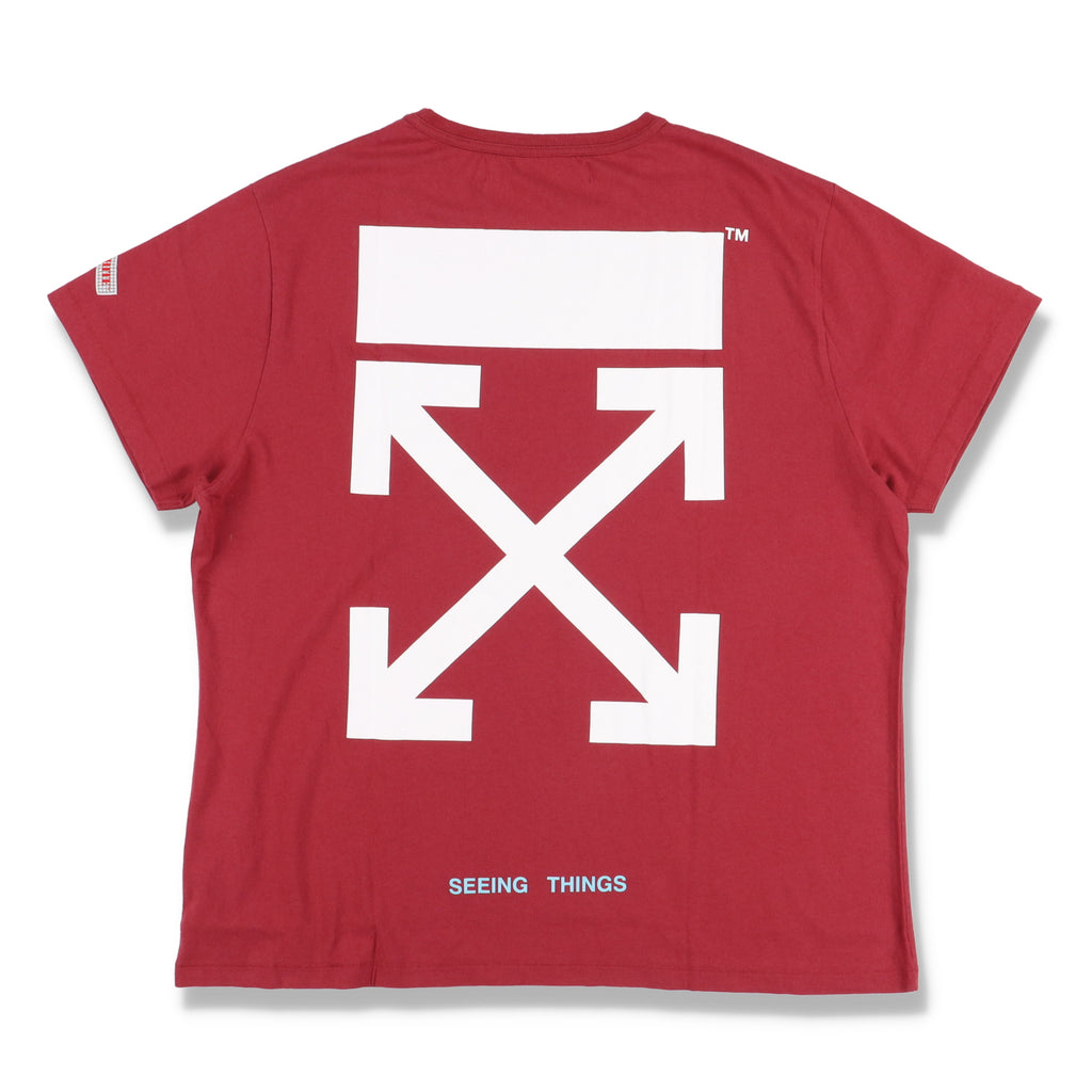 Off-White Bordeaux Seeing Things Arrows T-Shirt