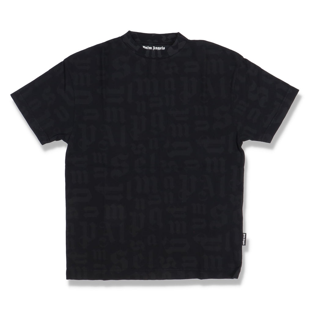 Palm Angels Black All Over Logo T-Shirt