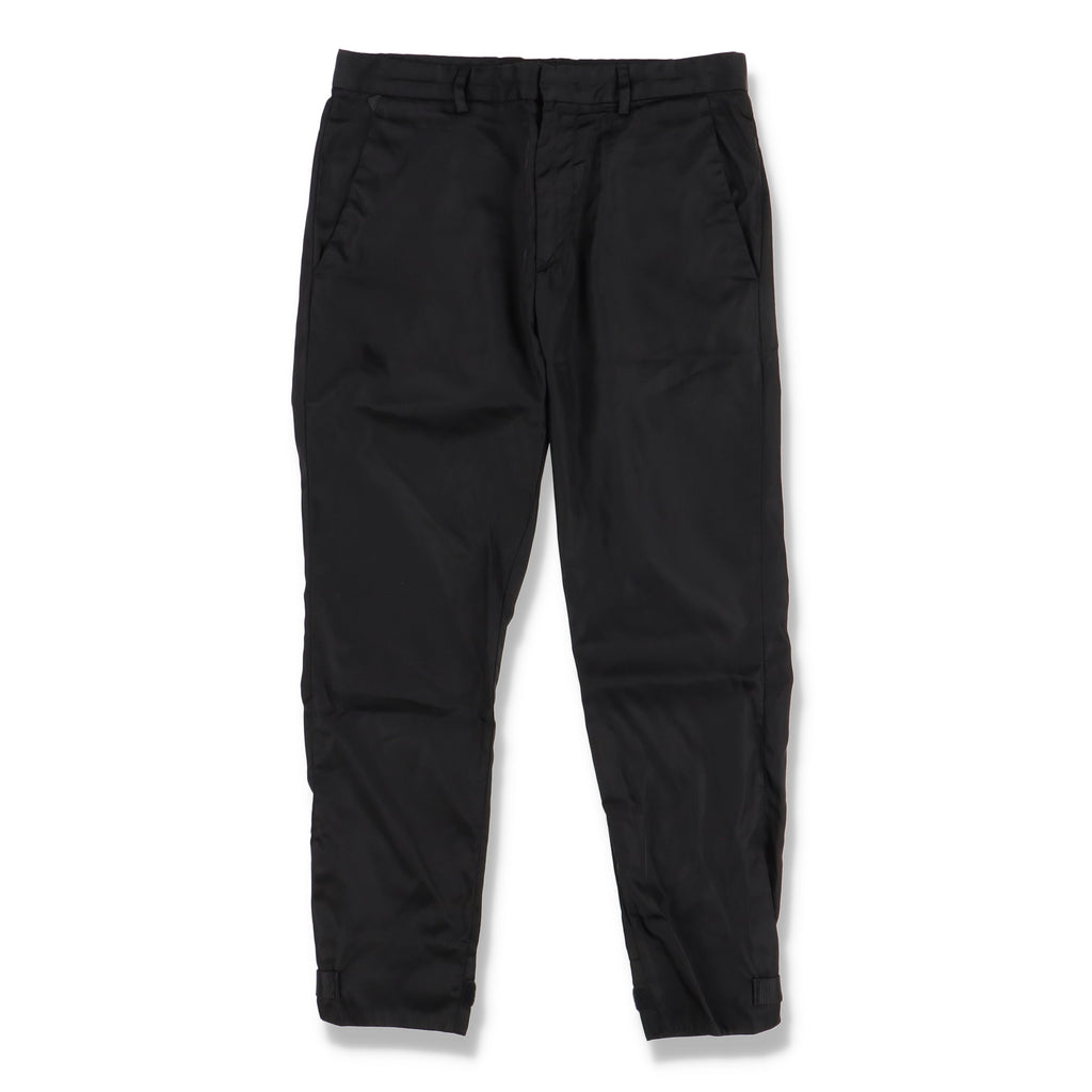 Prada Black Nylon Velcro Logo Strap Trousers