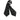 Saint Laurent Paris Black Grand Ascot Silk Satin Scarf